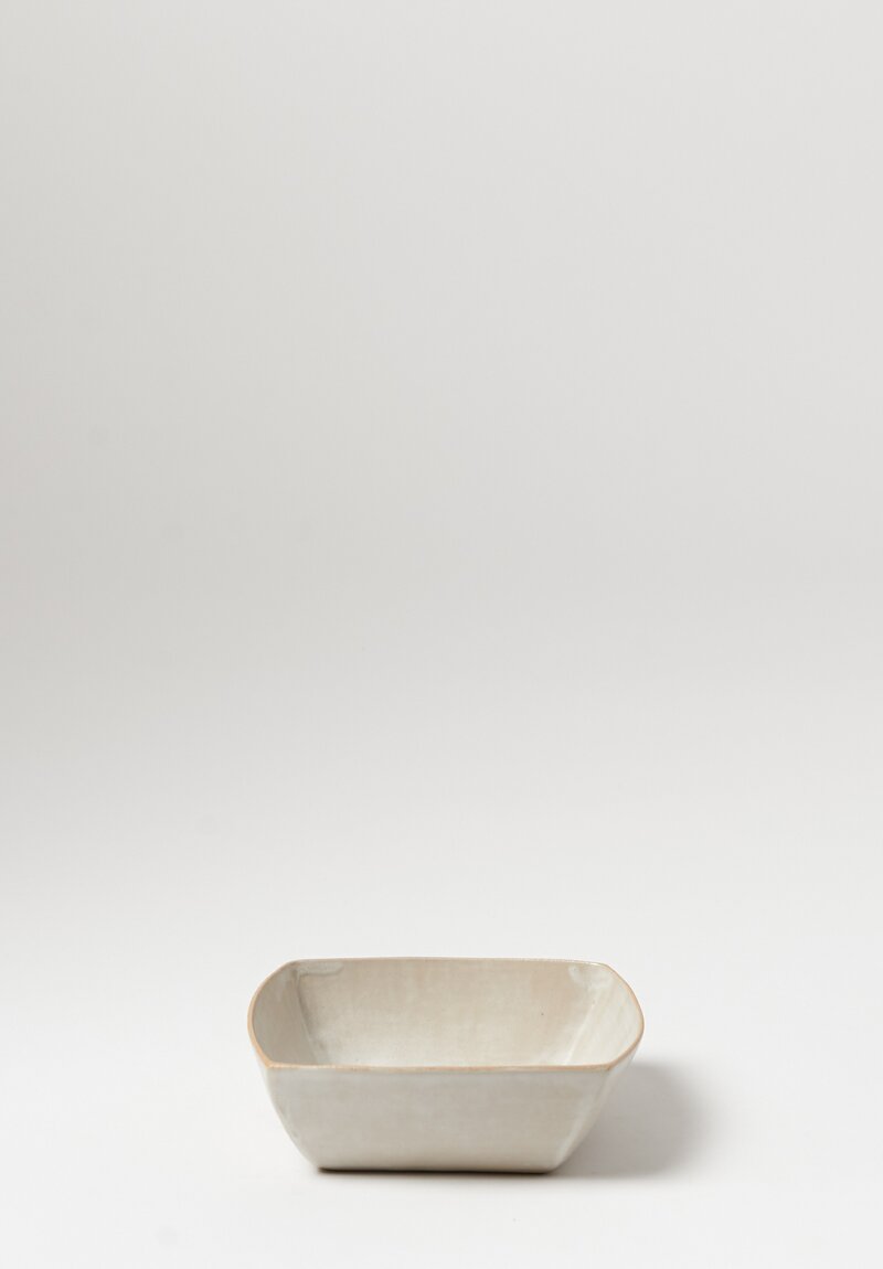 Laurie Goldstein Ceramic Square Bowl in White	