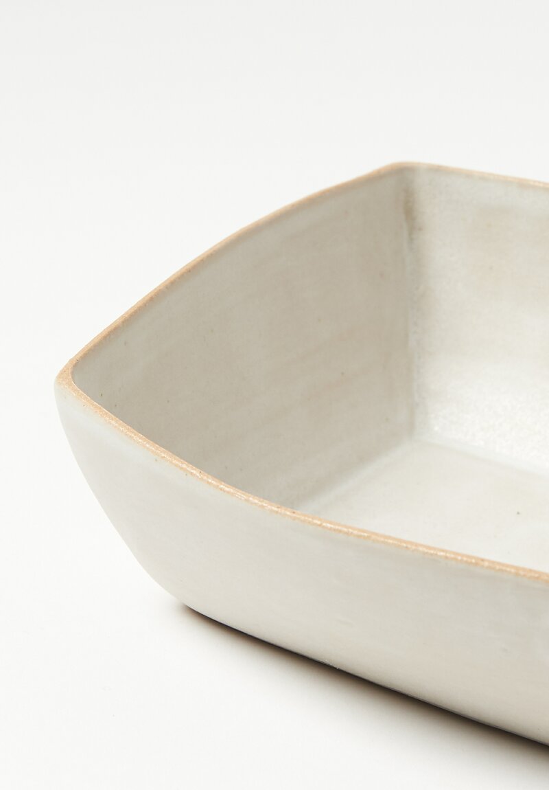 Laurie Goldstein Ceramic Square Bowl in White	