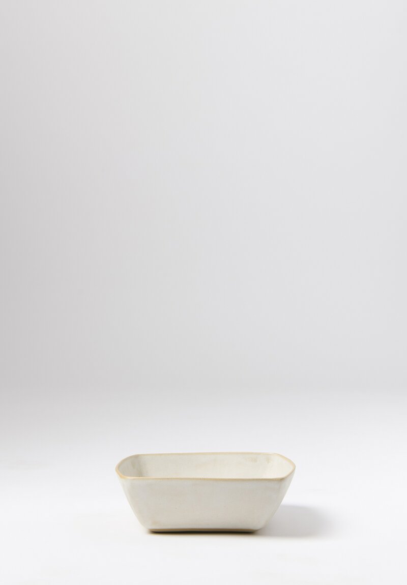 Laurie Goldstein Ceramic Square Bowl in White	