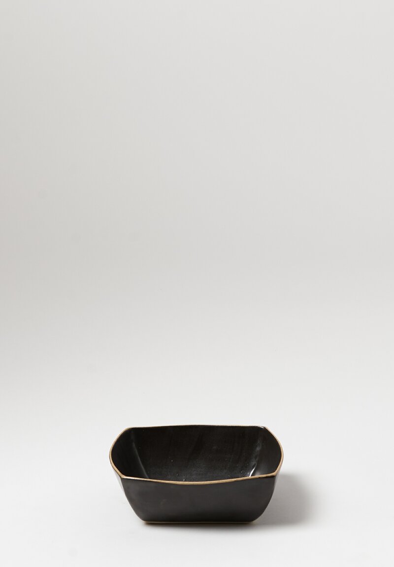 Laurie Goldstein Ceramic Square Bowl in Black	