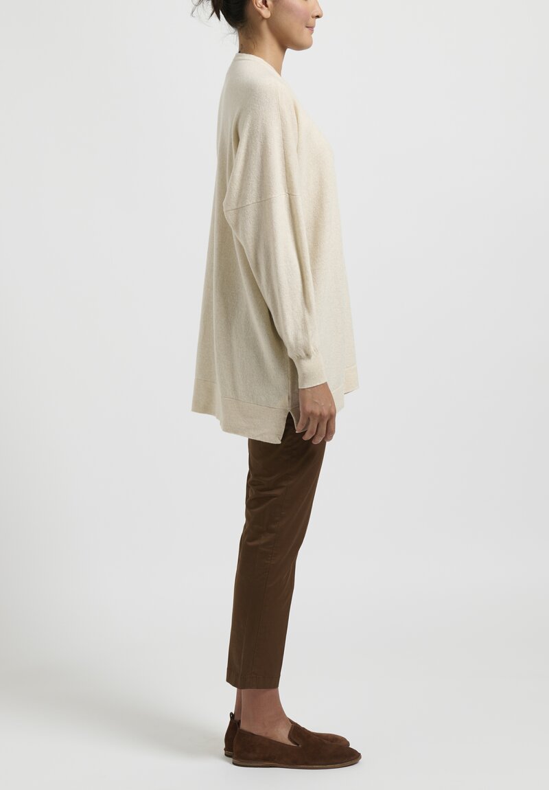 Hania New York Cashmere Marley Sweater in Canvas White	