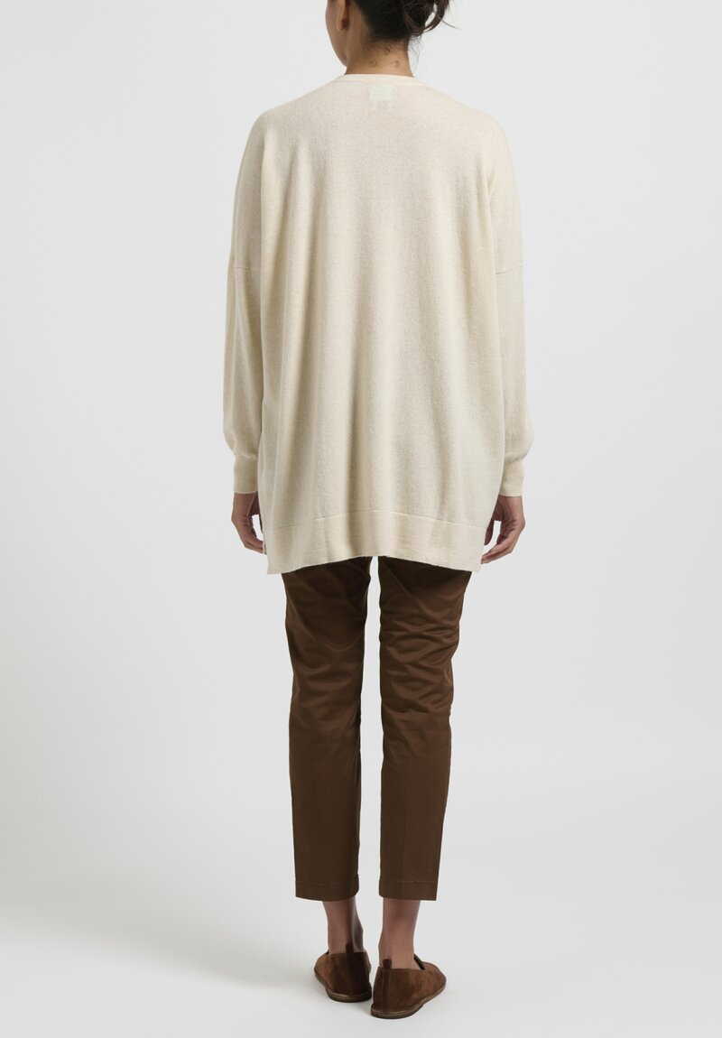 Hania New York Cashmere Marley Sweater in Canvas White	
