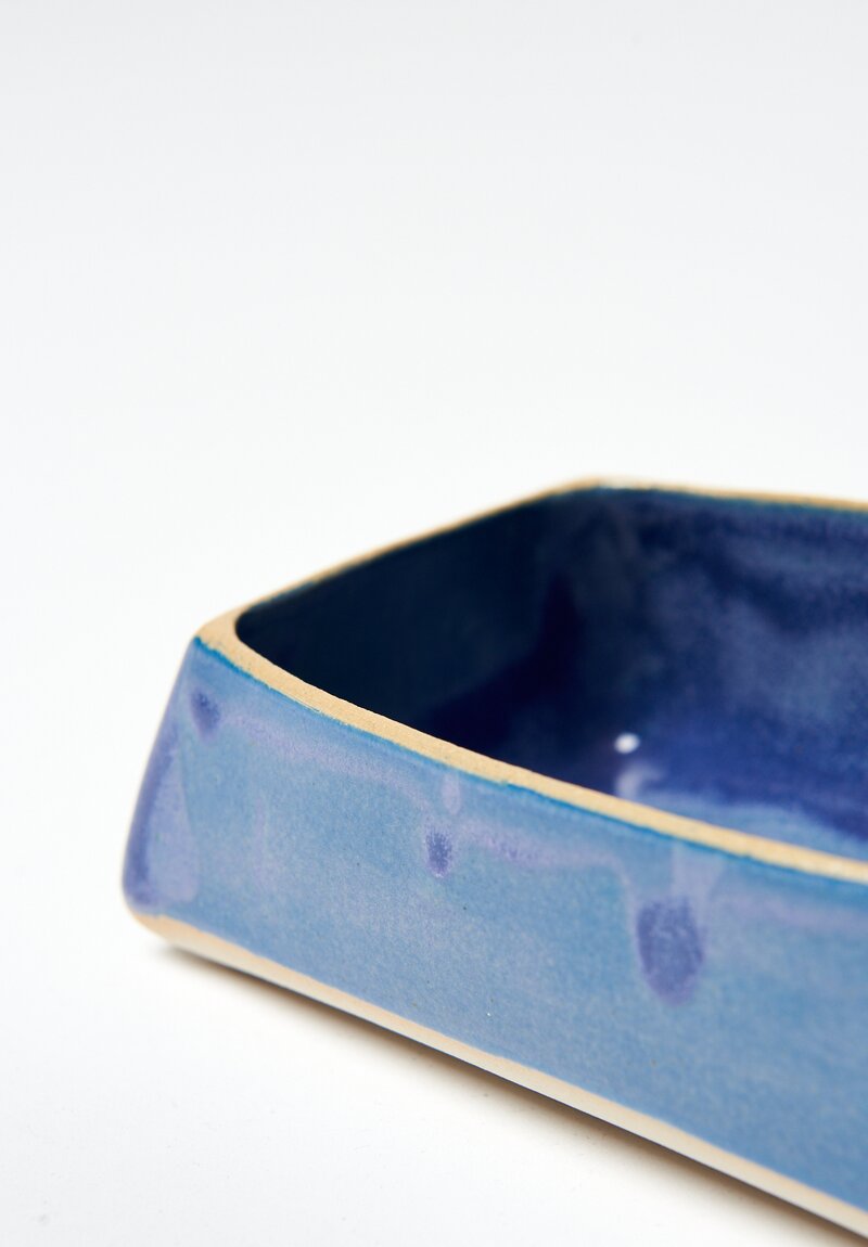 Laurie Goldstein Small Rectangular Bowl in Blue	