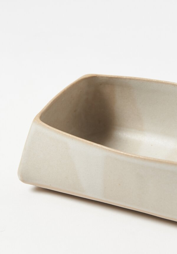 Laurie Goldstein Small Rectangular Bowl in White	