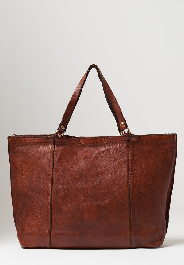 Campomaggi Large Rectangle Shopping Bag in Cognac	