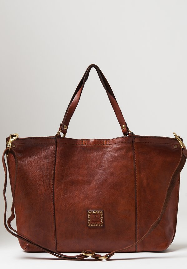 Campomaggi Large Rectangle Shopping Bag in Cognac	