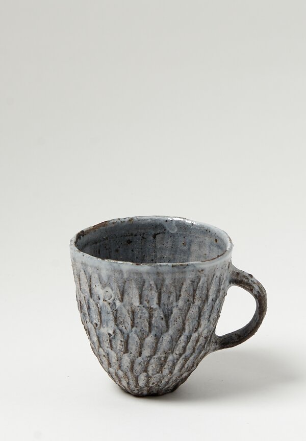 Akiko Hirai Ceramic Dry Kohiko Flower Petal Mug in Grey	