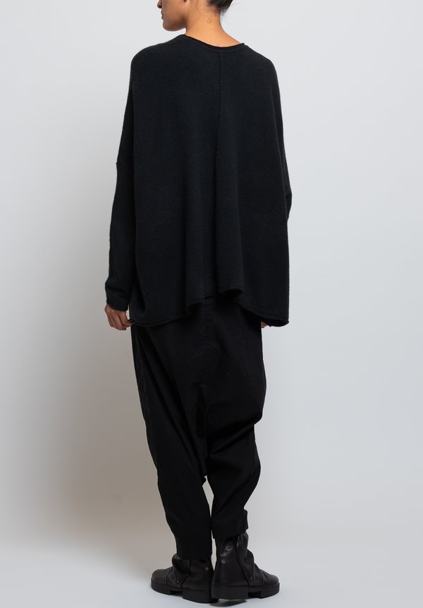 Rundholz Black Label Oversized A-Line Sweater in Black	