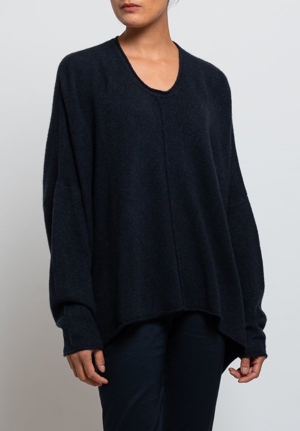 Rundholz Black Label Oversized Sweater in Dark Blue	