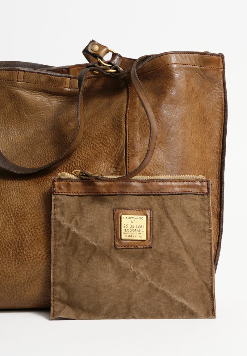 Campomaggi Large Rectangle Shopping Bag in Military