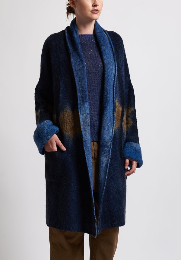 f Cashmere Ombre Jacket in Blue/ Natural	