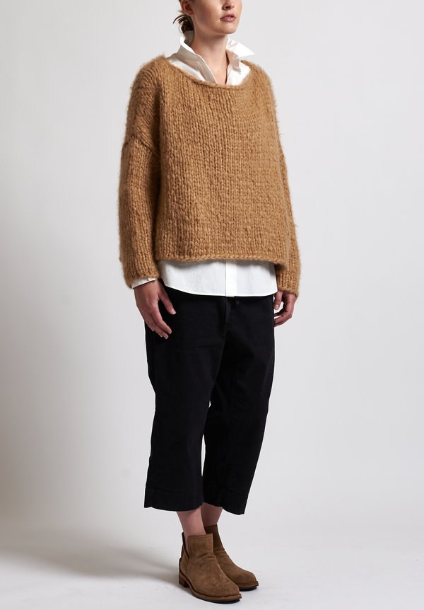 f Cashmere Loose Knit Sweater in Natural	