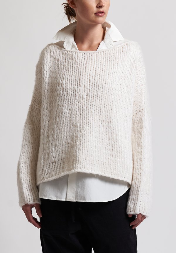 f Cashmere Loose Knit Sweater in White | Santa Fe Dry Goods . Workshop ...