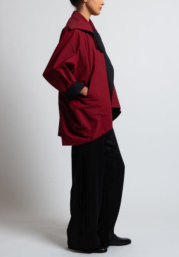 Issey Miyake Swell Jacket in Red/ Black	
