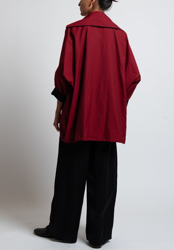 Issey Miyake Swell Jacket in Red/ Black	