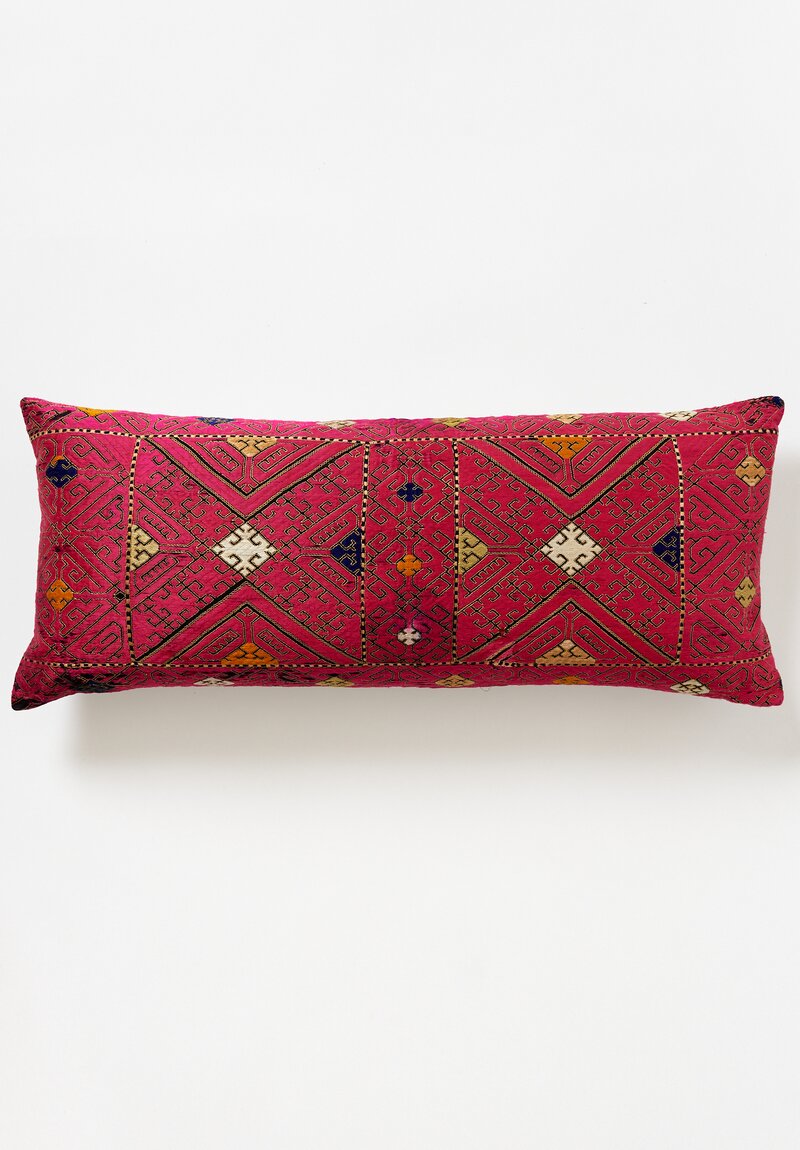 Antique and Vintage Swati Lumbar Pillow in Red	