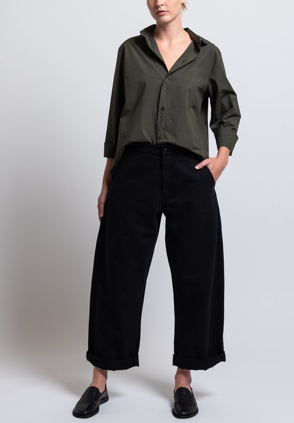 Labo.Art Cotton Fire Mel Relaxed Pant in Black	