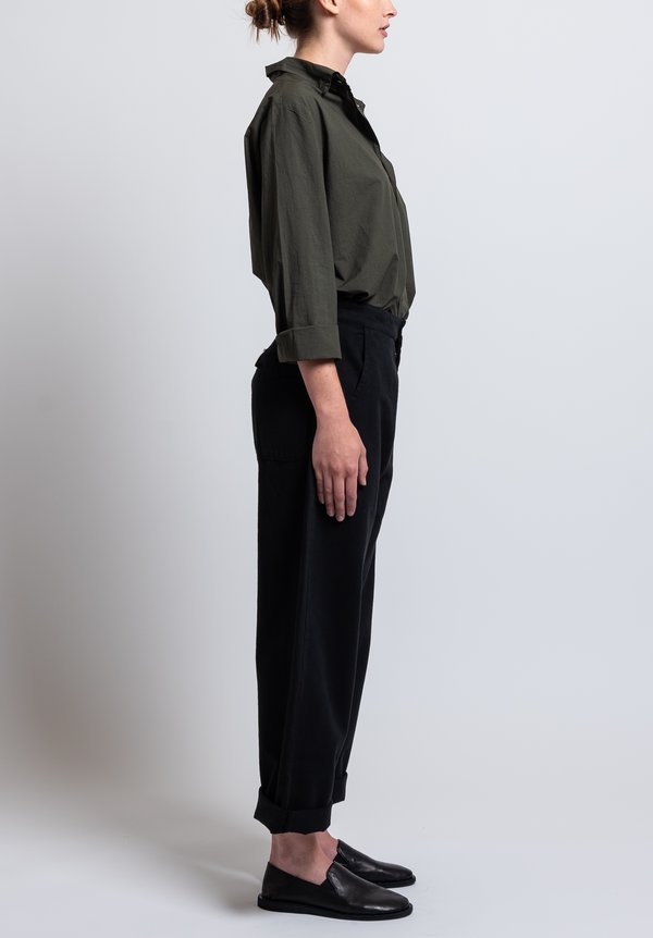 Labo.Art Cotton Fire Mel Relaxed Pant in Black	