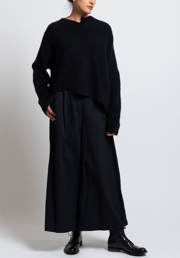 Rundholz Asymmetric Hem Sweater in Black	