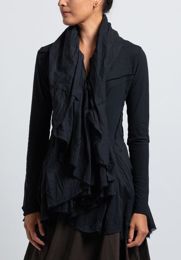 Rundholz Black Label Oversized Flared Collar Jacket in Black	