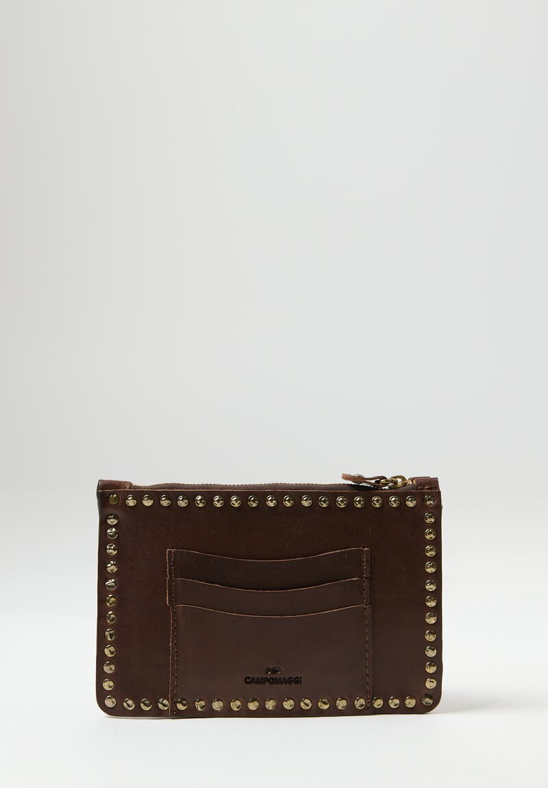 Campomaggi Leather Studded Zip Wallet Moro	