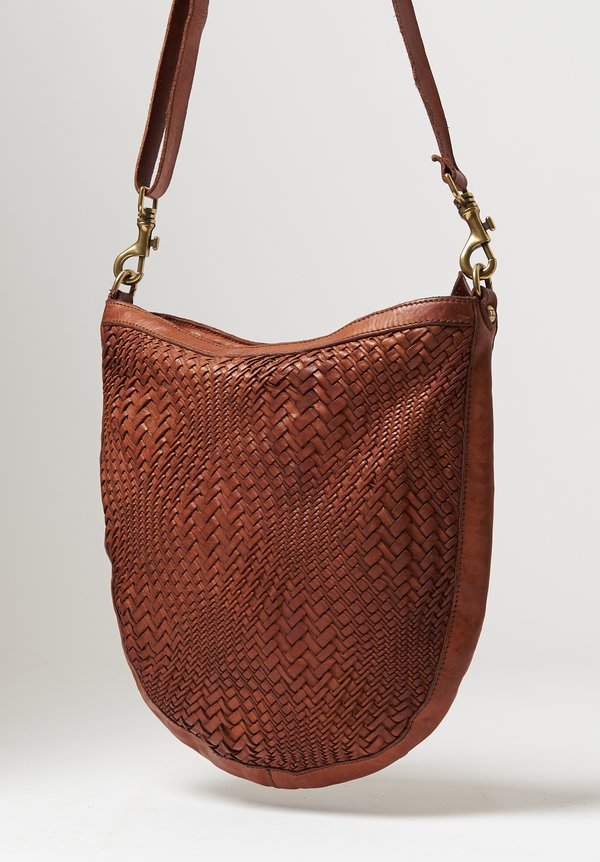 Campomaggi Tracollina Crossbody Bag with Teardrop Snap Closure in