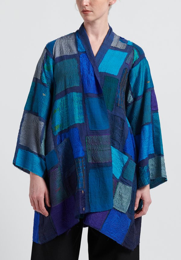 Mieko Mintz 2-Layer Tonal Tile Jacket in Blue | Santa Fe Dry Goods ...
