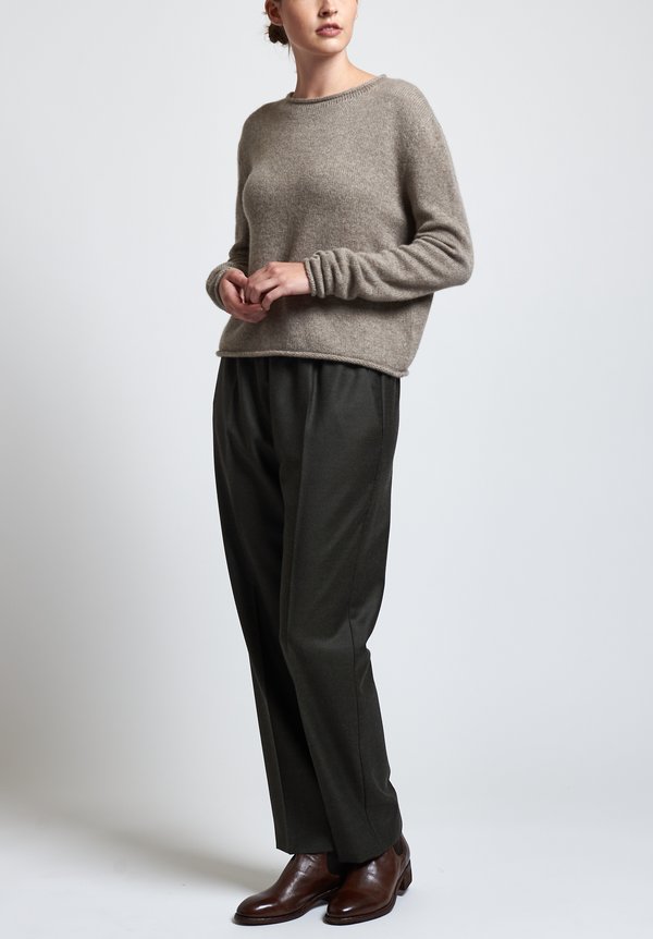 Agnona Cropped Sweater in Natural	