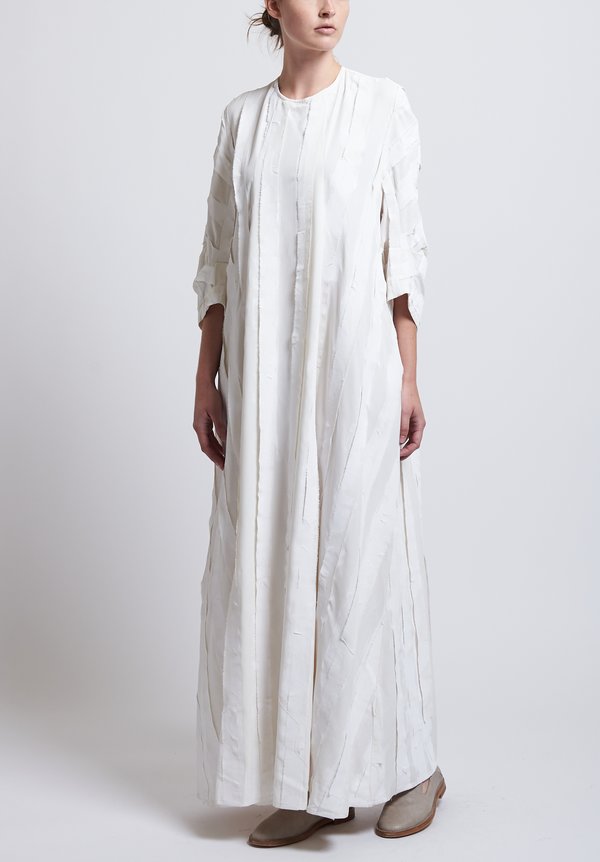 Toogood Shredded Silk Oilrigger Dress in Chalk	
