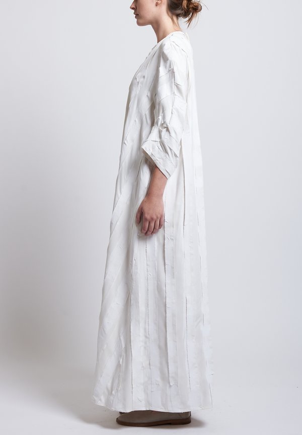 Toogood Shredded Silk Oilrigger Dress in Chalk	