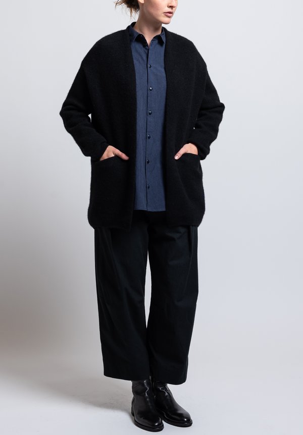 Toogood Washed Cotton Long Draughtsman Shirt in Navy	