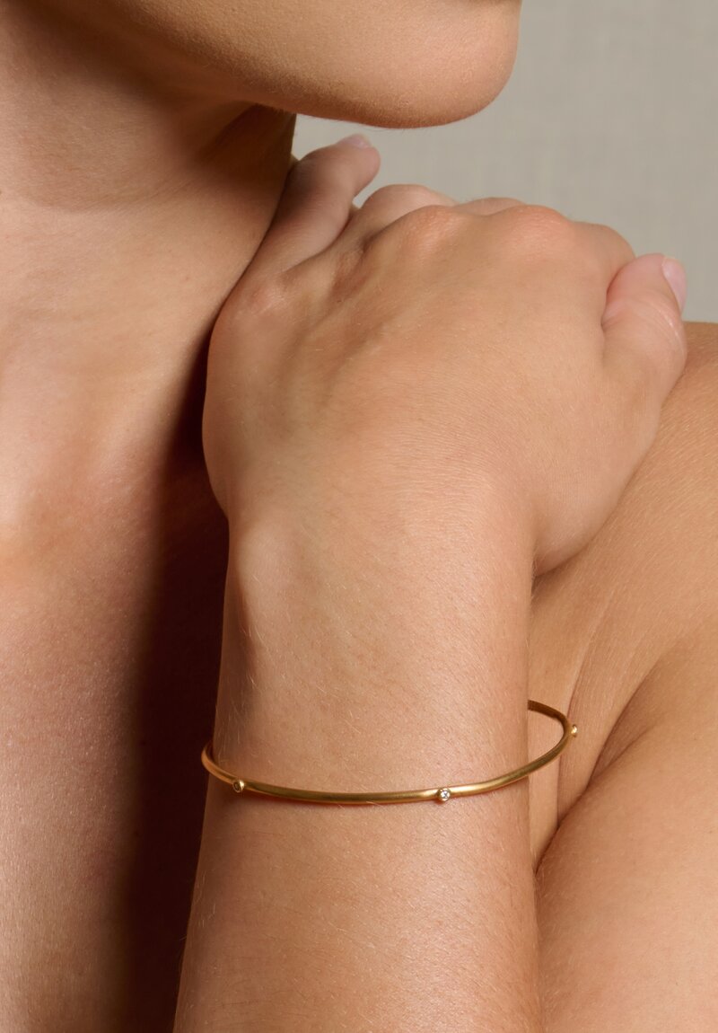 Lika Behar 24K Rose Gold, 5-Diamond Bracelet	