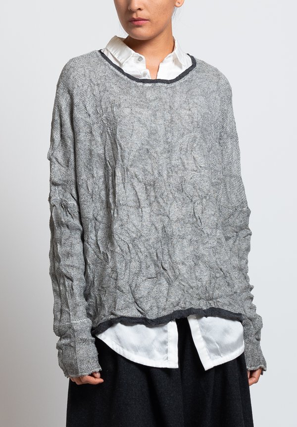 Umit Unal Slouchy Sweater in Grey	