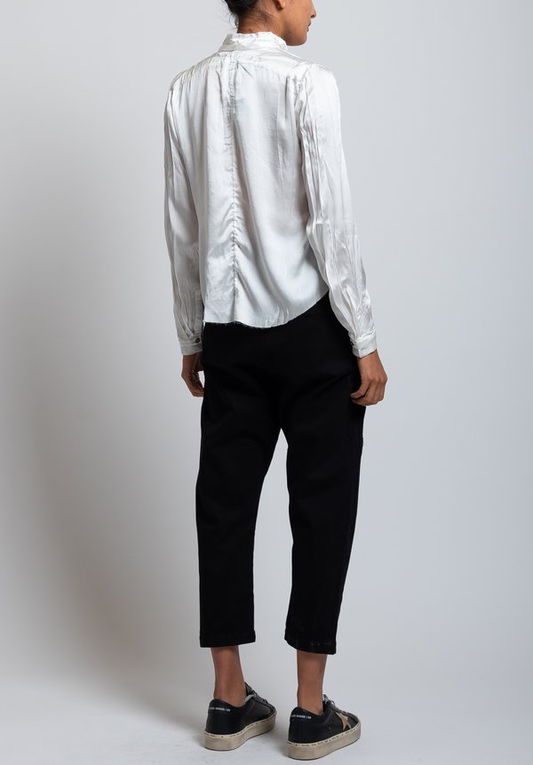 Umit Unal Pleated Front Blouse in Off White | Santa Fe Dry Goods ...