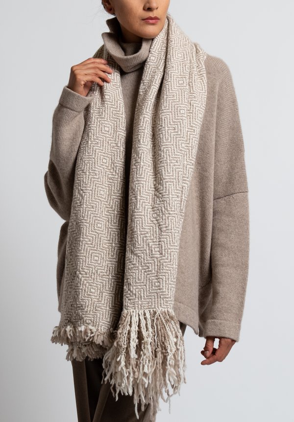 Daniela Gregis Washed Cashmere Woven Scarf	