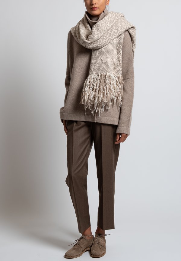 Daniela Gregis Washed Cashmere Woven Scarf	