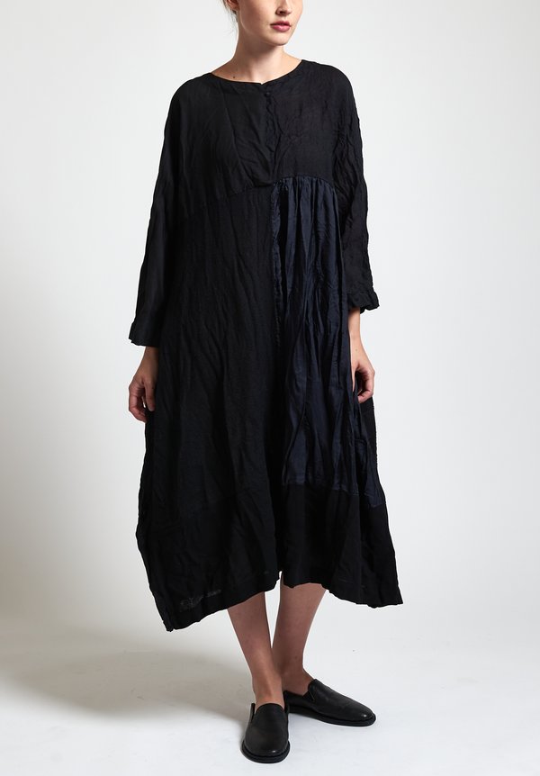 Daniela Gregis Ricetta Patchwork Dress in Black	
