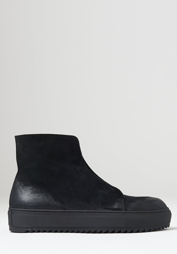 Rundholz Black Label Suede Ankle High Shoe in Black	