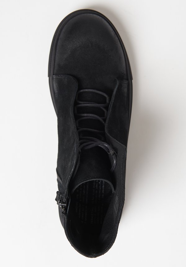 Rundholz Black Label Suede Ankle High Shoe in Black	