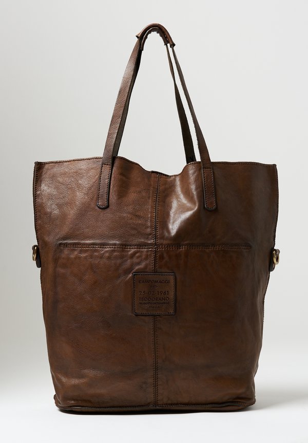 Campomaggi Large Shopping Tote in Brown	