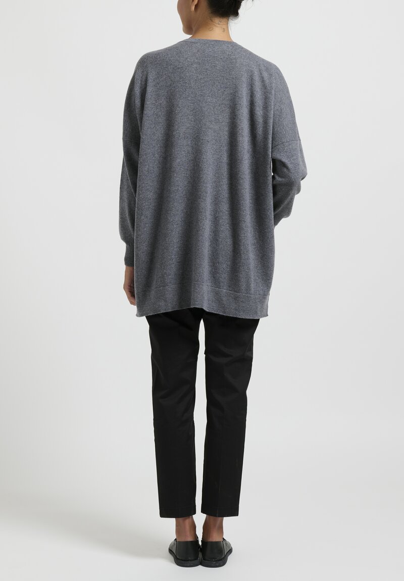 Hania New York Marley V-Neck Sweater in Grey	