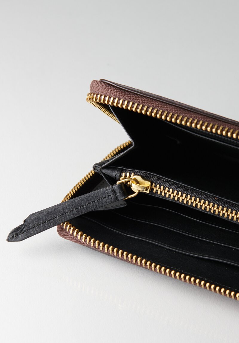 Dries Van Noten Snakeskin Wallet Brown	