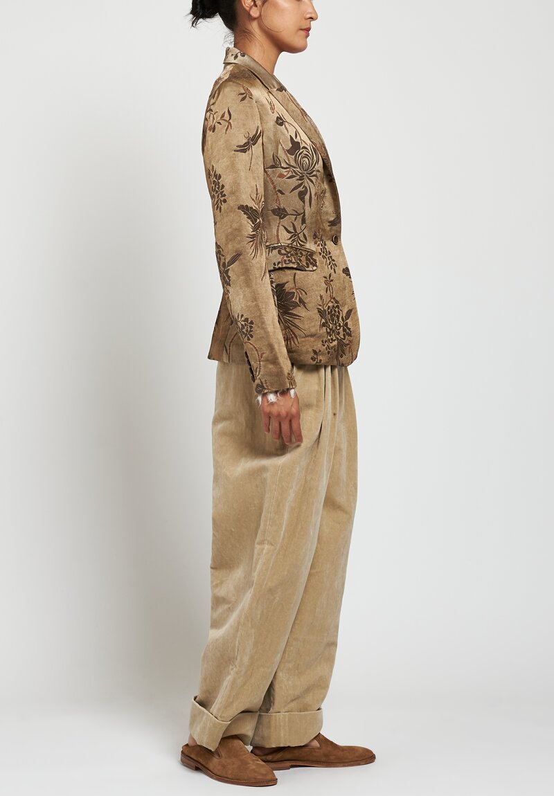 Uma Wang Sausal Karon Jacket in Tan/ Brown	