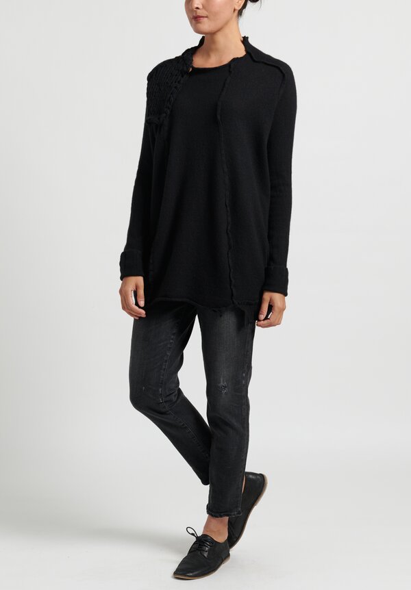 Rundholz Chunky Stitch Accent Tunic Sweater in Black | Santa Fe Dry ...