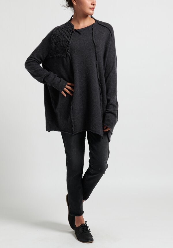 Rundholz Chunky Stitch Accent Tunic Sweater in Anthra | Santa Fe Dry ...