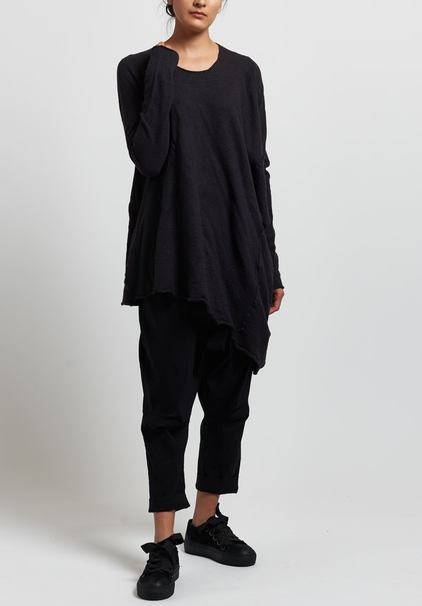 Rundholz Merin Long Asymmetric Sweater in Arabica	