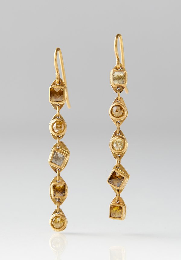 Karen Melfi 22K, Rose Cut Diamond Earrings	