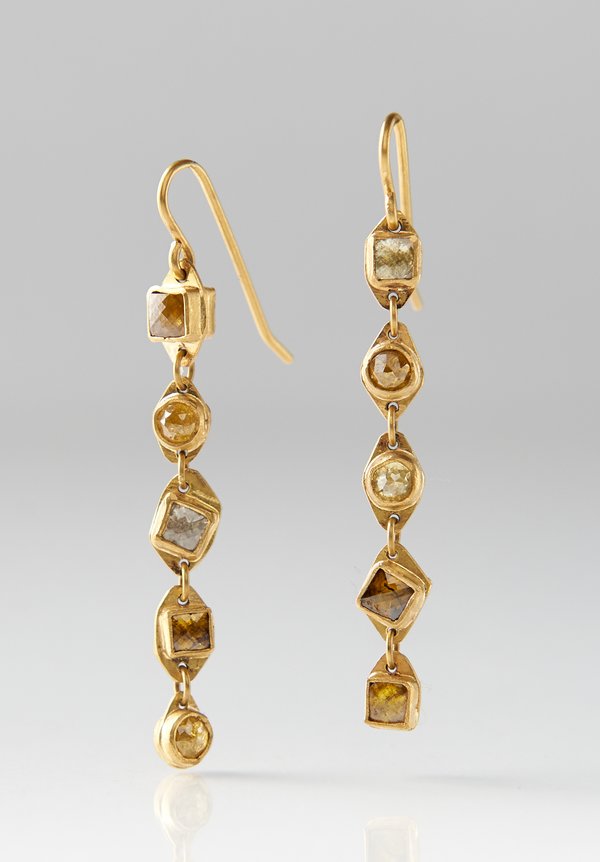 Karen Melfi 22K, Rose Cut Diamond Earrings	