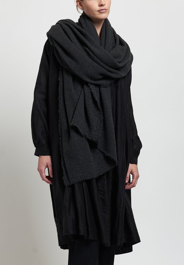 Kaval Cashmere Blanket Scarf in Charcoal | Santa Fe Dry Goods ...