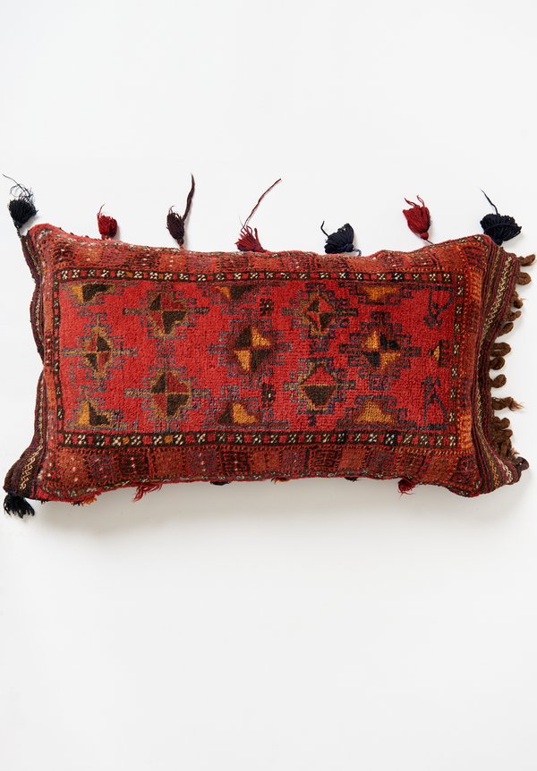 Wool Afghan Baloch Tribal Balisht Tassel Pillow	